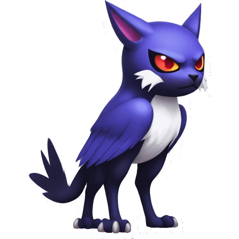 Edgy Cool Kawaii Litten-Noibat-Absol-Pokémon Full Body emoji