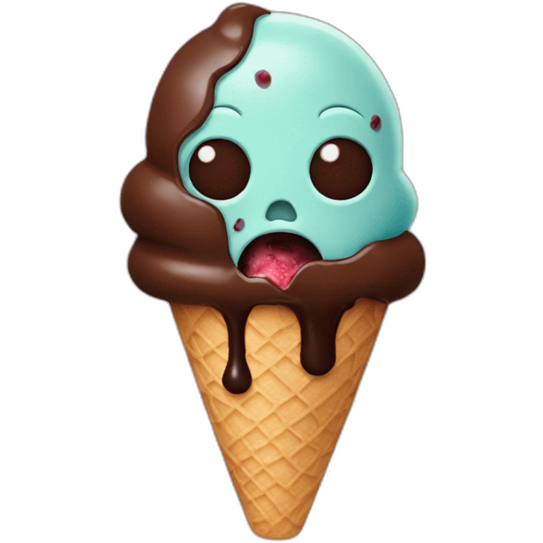 zombie chocolate icecream emoji