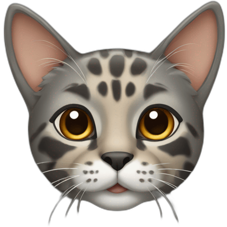 Grey and tan tortoise shell cat emoji