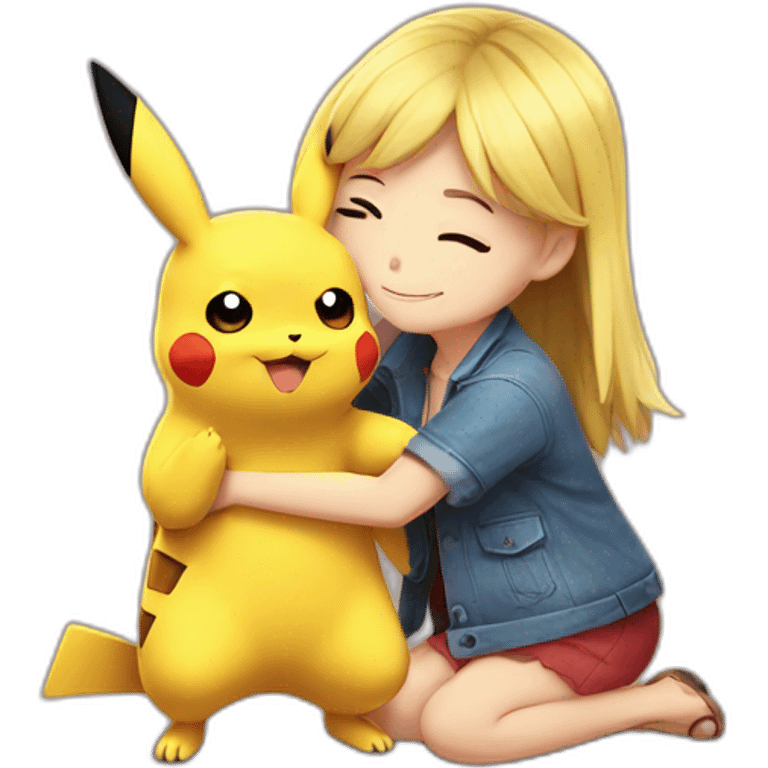 Pikachu in love emoji