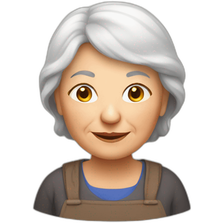 Grandma with Ukrainian borsh emoji