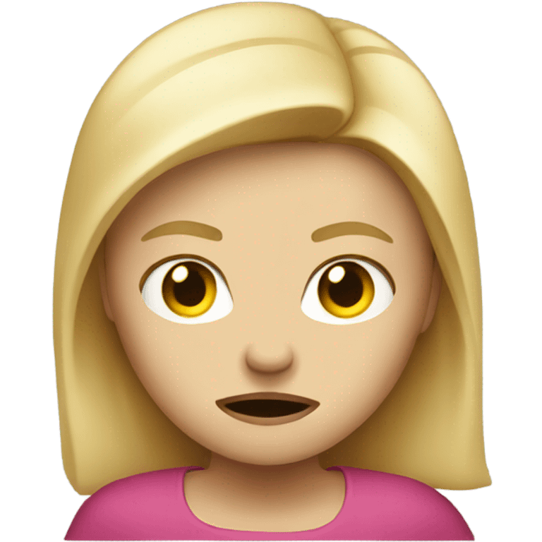 blonde mad emoji