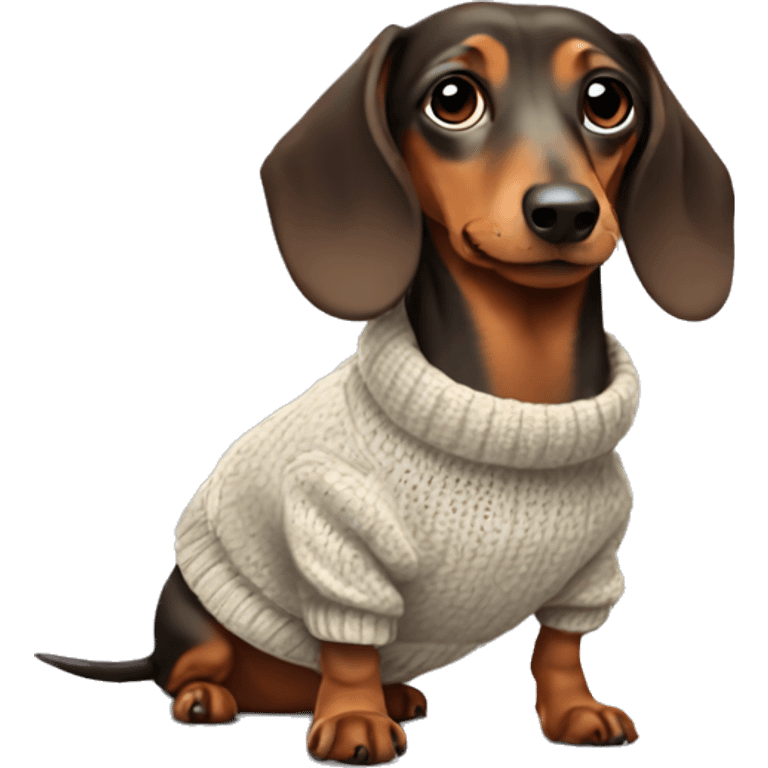 dachshund in a sweater emoji