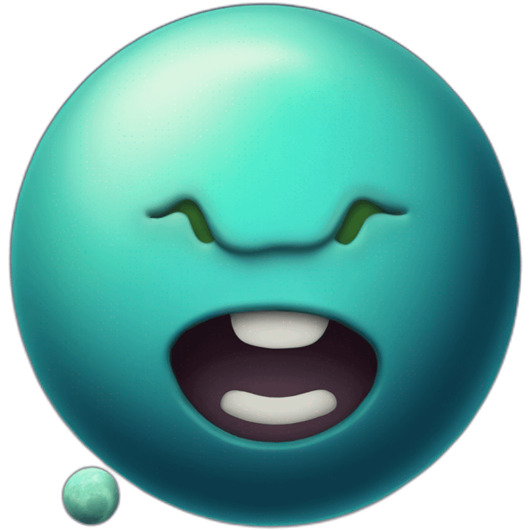 Uranus planet with buckteeth emoji