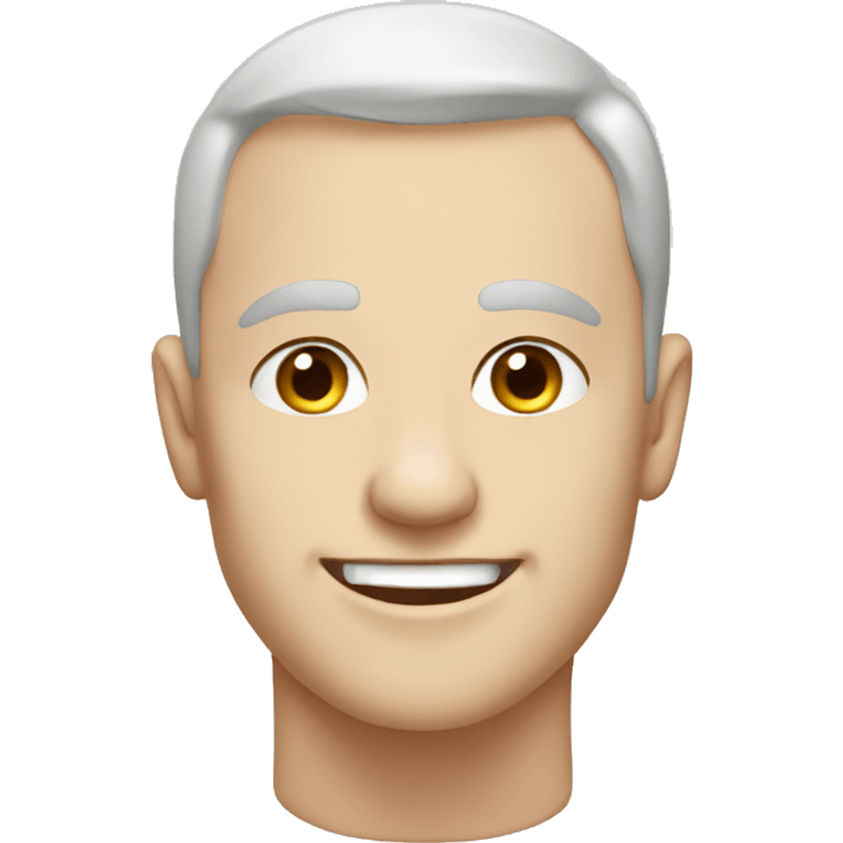 smiling portrait shaved pale male  emoji