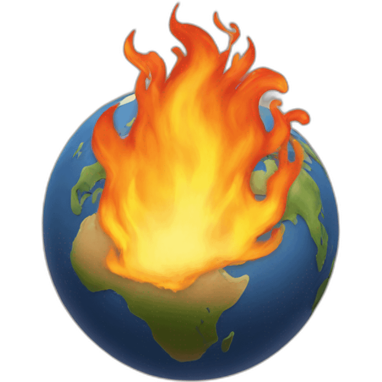 flaming earth emoji