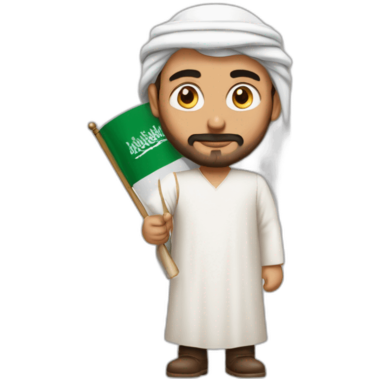 a man from saudi arabia, with a red shemag emoji