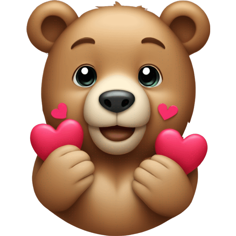 bear with hearts emoji