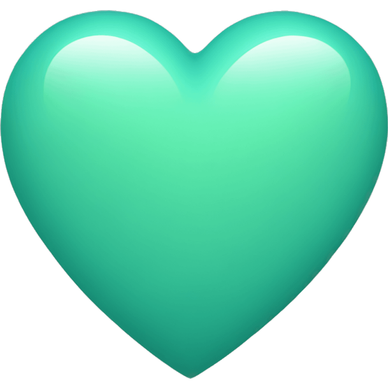 Teal/light green heart  emoji