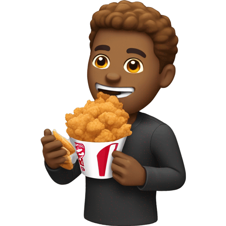 guy eating kfc emoji