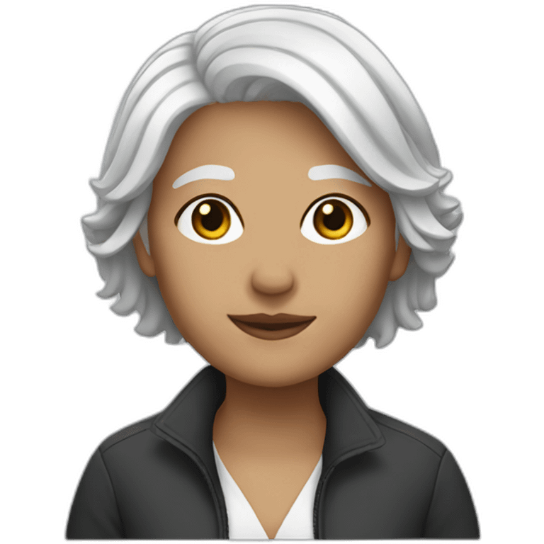 woman short white hair emoji