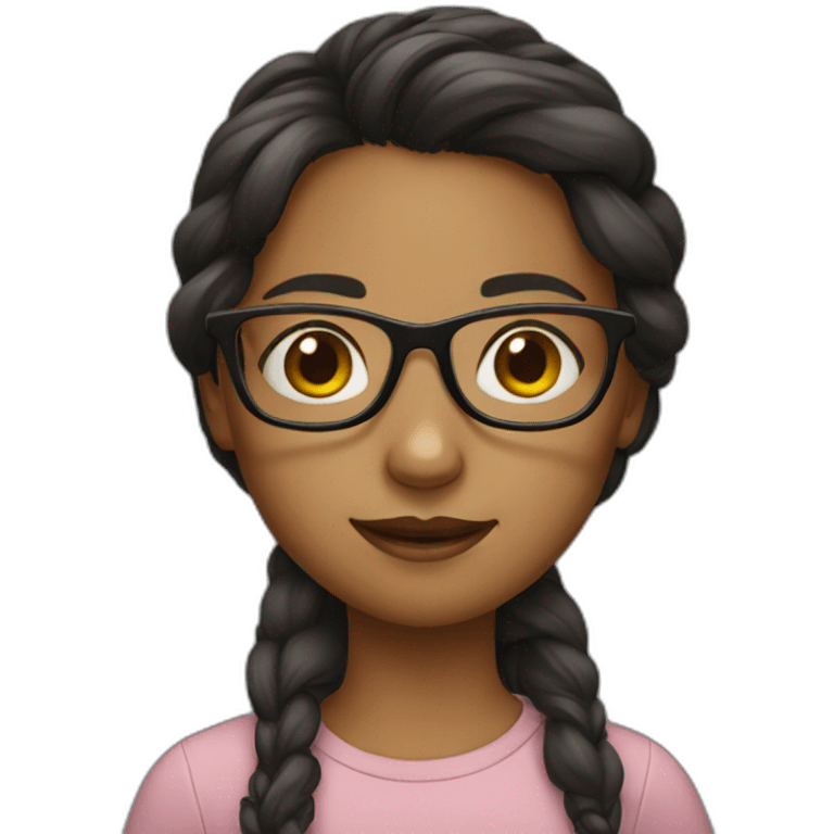 A girl with glasses emoji