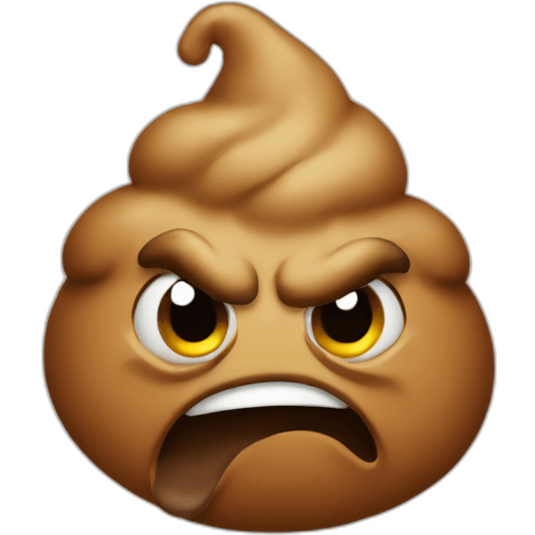 angry poop emoji