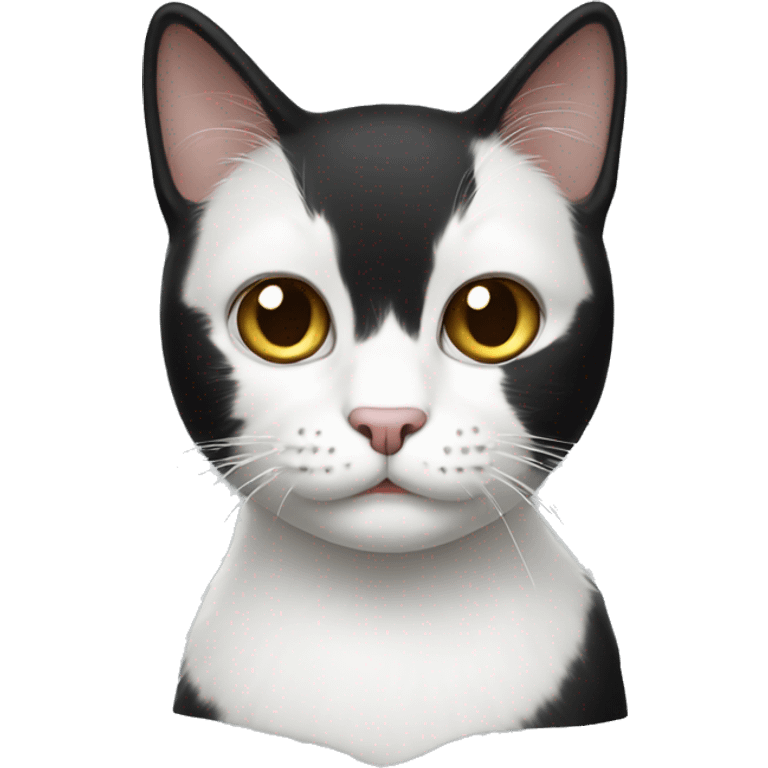 black and white cat emoji