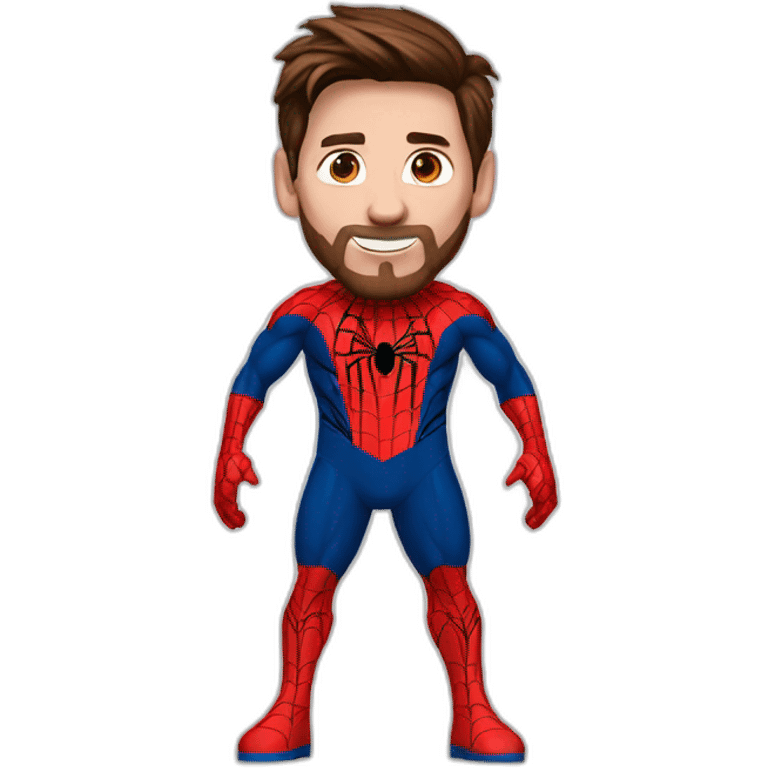 lionel messi as spider man emoji