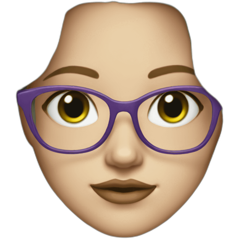 white-girl-purple-wavy-hair-green-eyes-square-glasses emoji