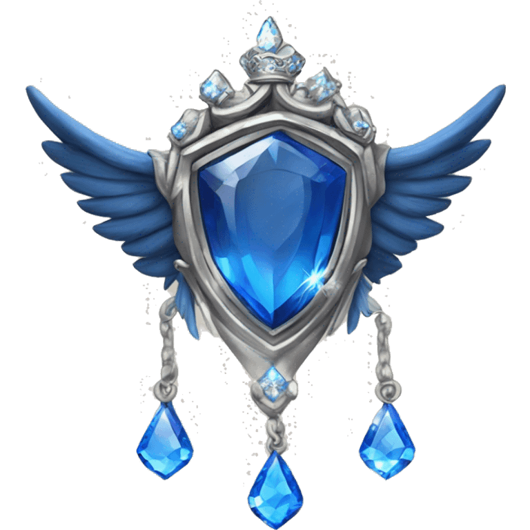 The Ravenclaw Diadem is a tiara-like object with, made of gleaming silver and set with glittering blue gem. It is enchanted to enhance the wisdom and intellect of its wearer.  emoji