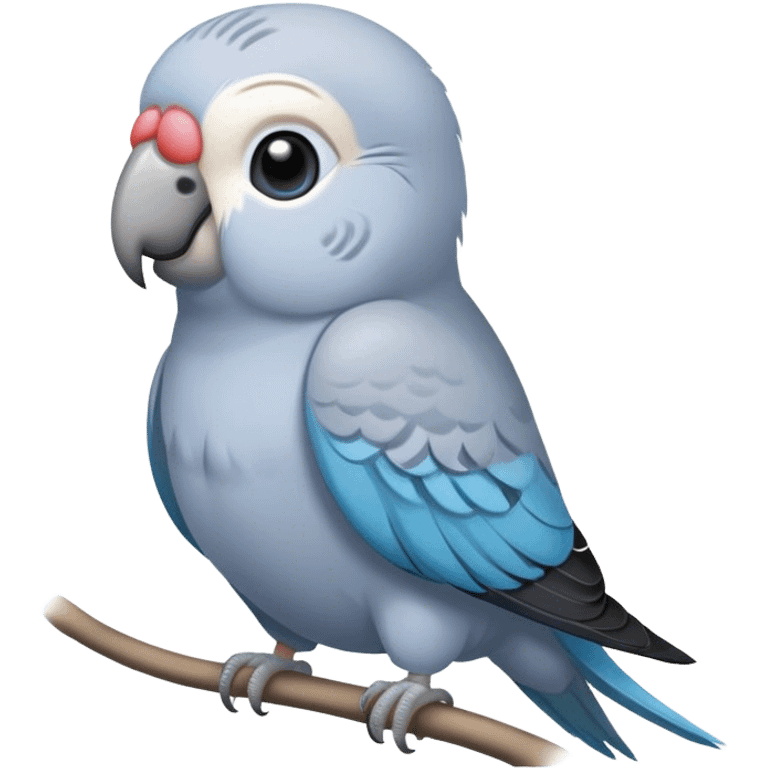 Grey parakeet emoji