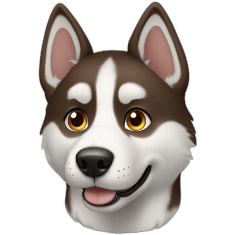 Dog Disney brown with white with white eyes husky emoji