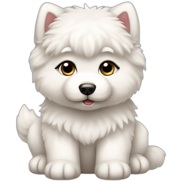 samoyed sit puppy full body emoji