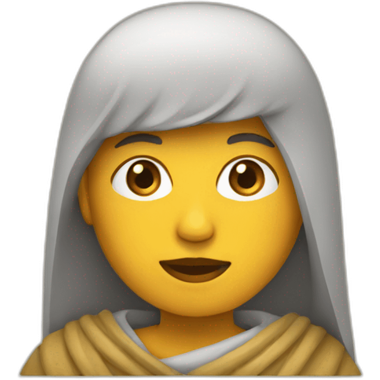 Emoji mujer con ruana emoji