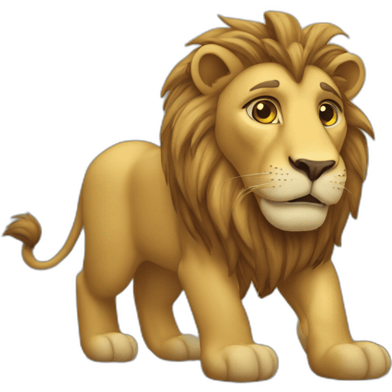 Lion sur cheval  emoji