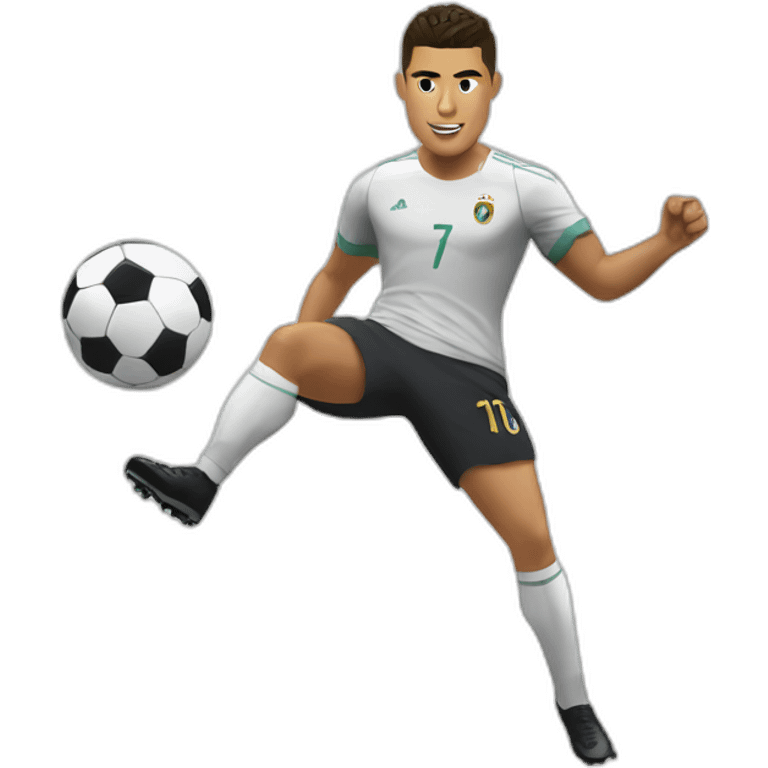 ronaldo kicking football emoji