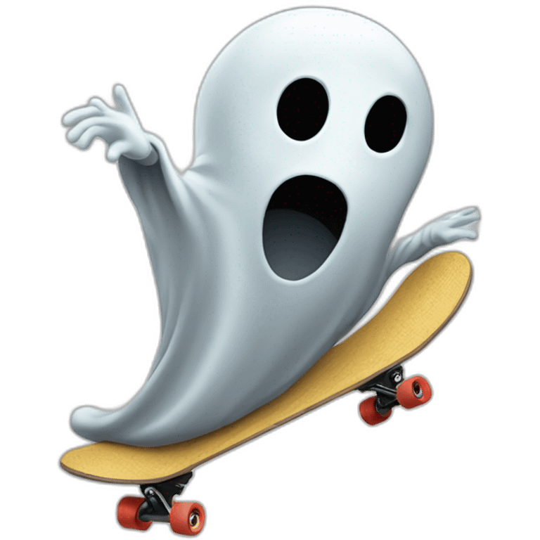 Ghost face make kickflip emoji