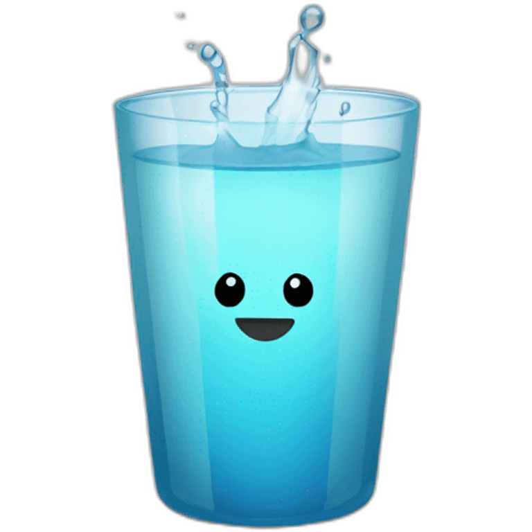 Vaso con agua emoji