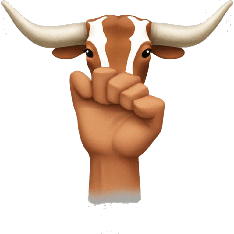 Longhorn hand symbol emoji