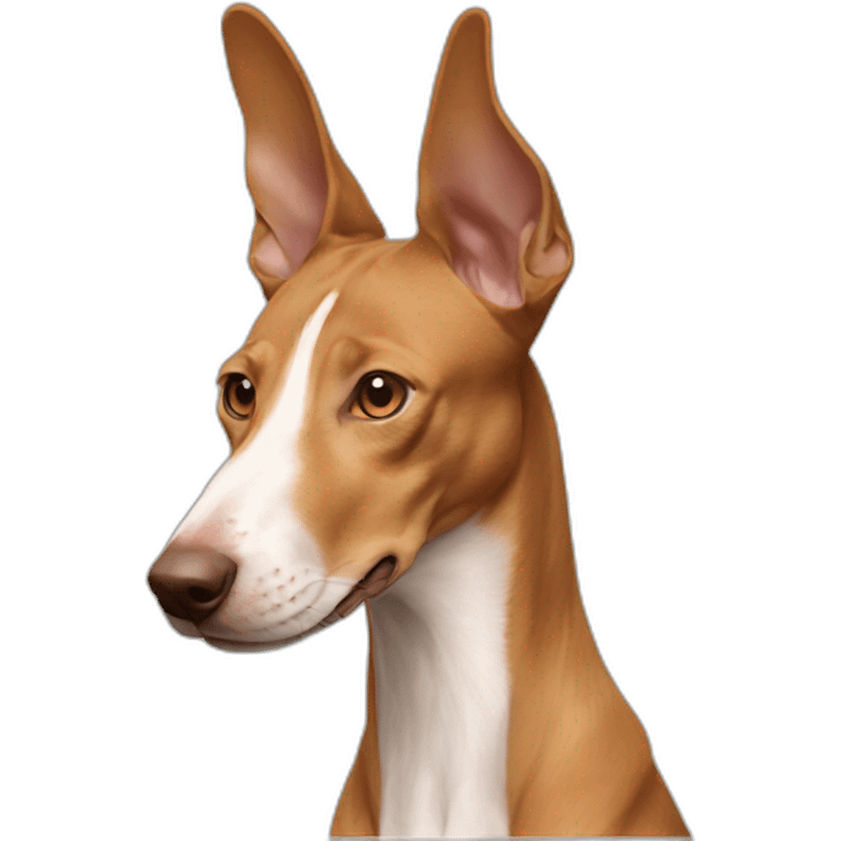 brown podenco mix with hanging ears emoji