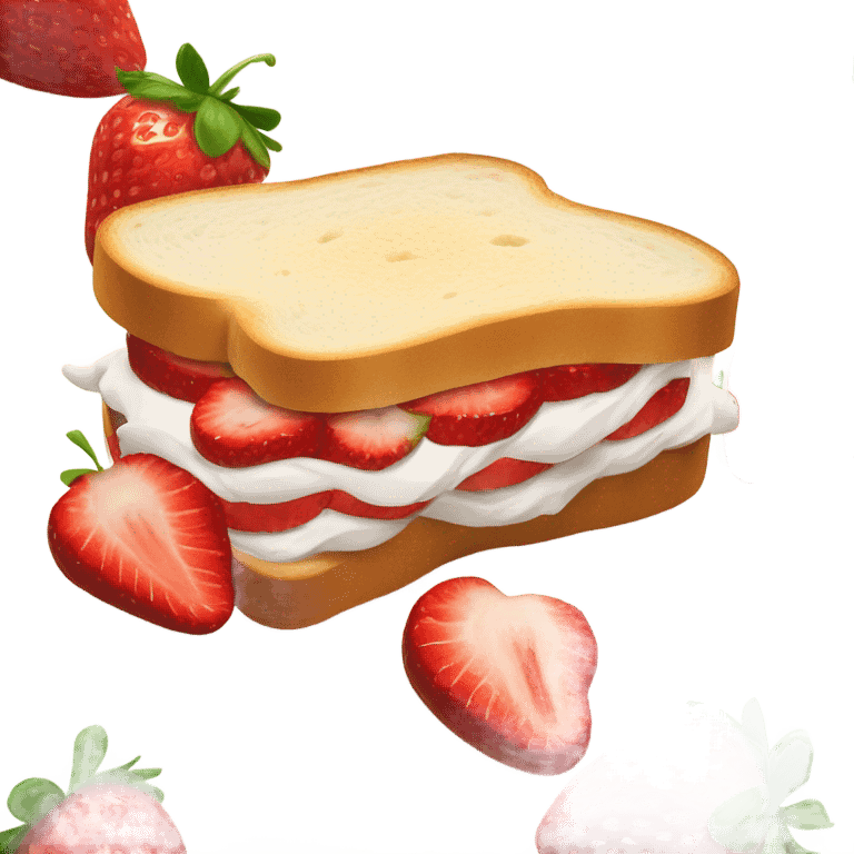 sandwich straweberry with cream emoji