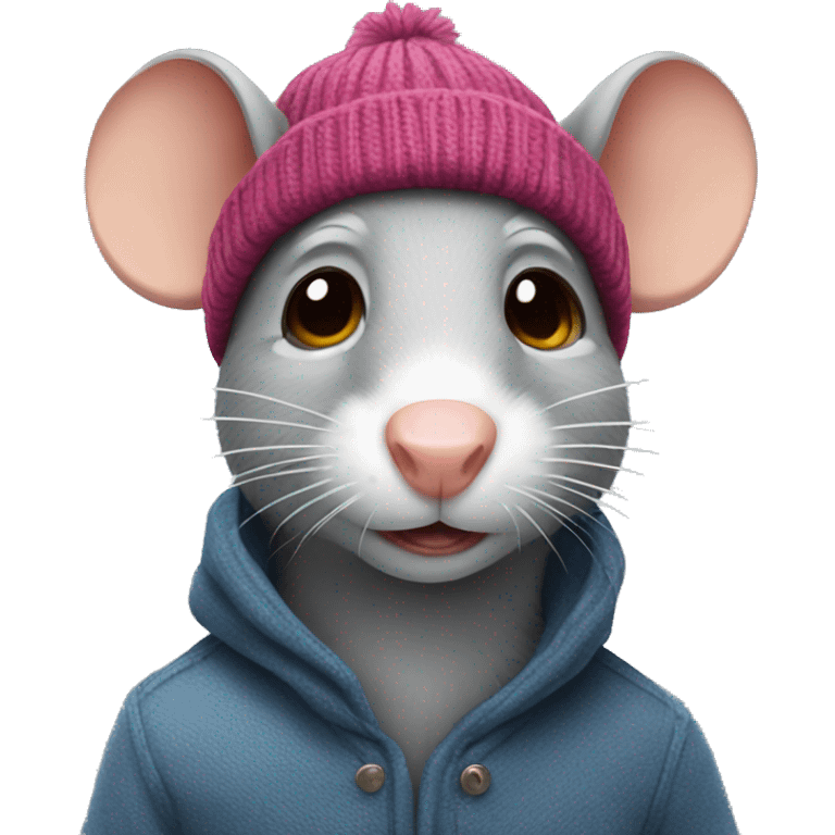 Rat wearing beanie  emoji