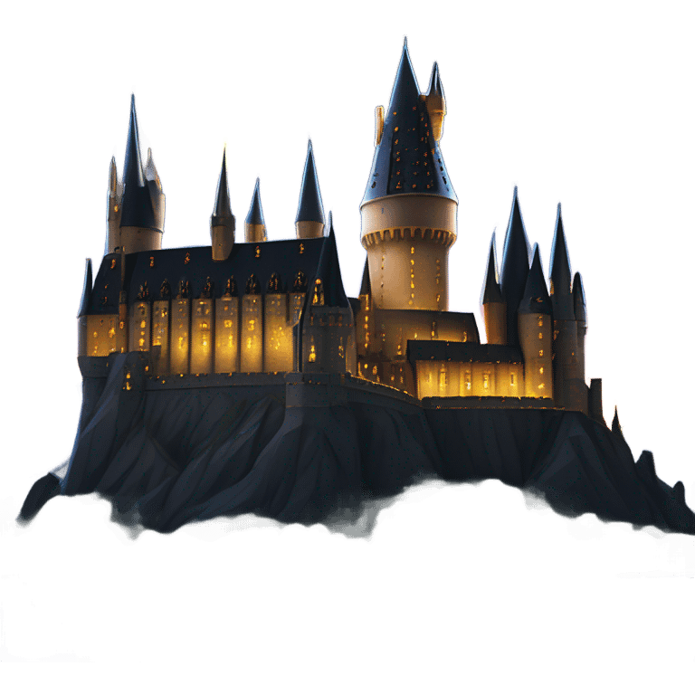 Hogwarts at night emoji