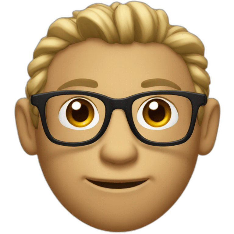 Singe avec des lunettes emoji