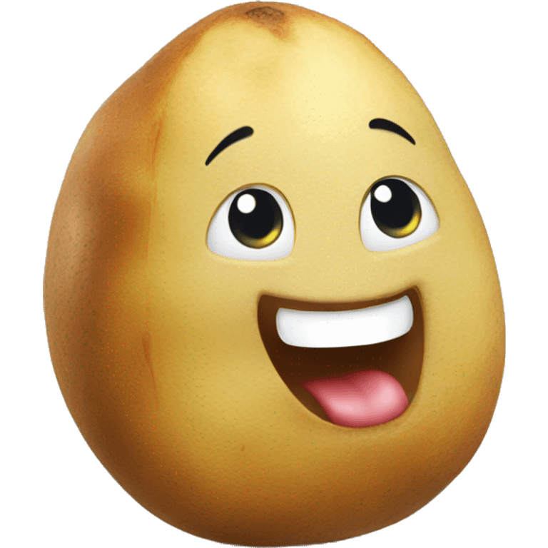 Laughing potato emoji