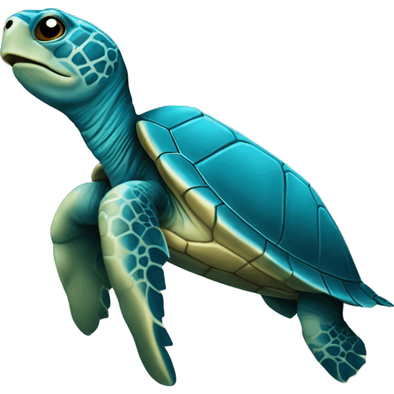 marine turtle blue emoji