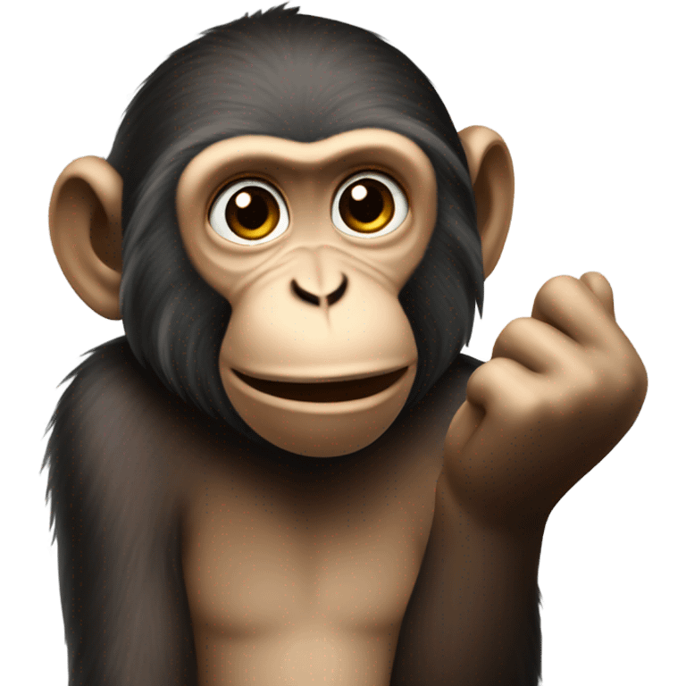 Monkey raising his hand emoji