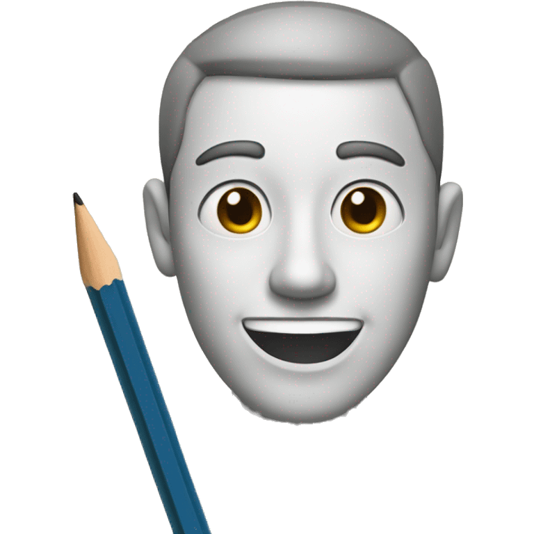 page with cartoon and pencil on top of it emoji