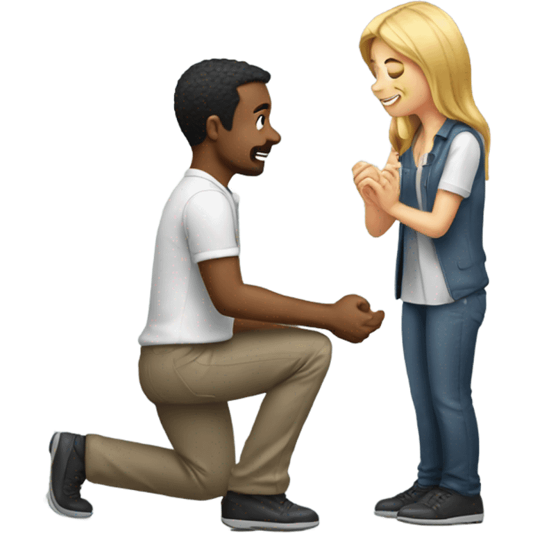 Make me an emoji of a man proposing with a ring  emoji