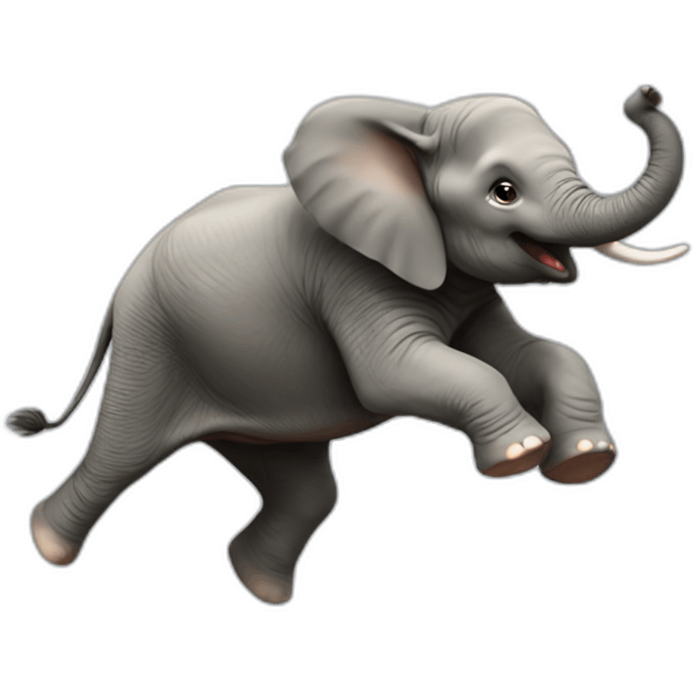 Elephant jumping emoji