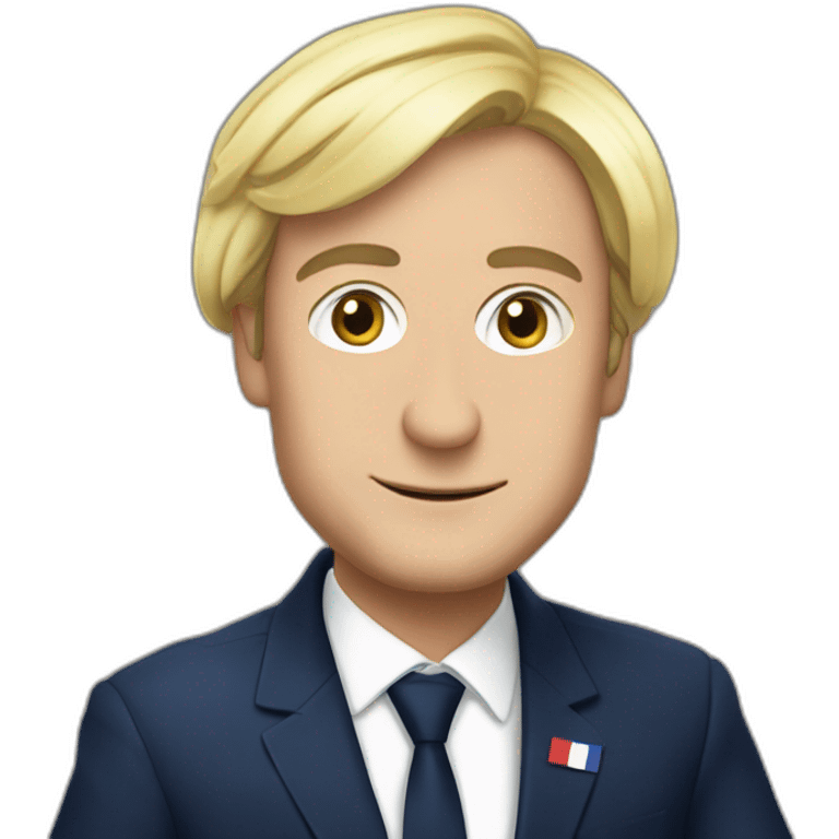 Macron sur Marine le pen emoji