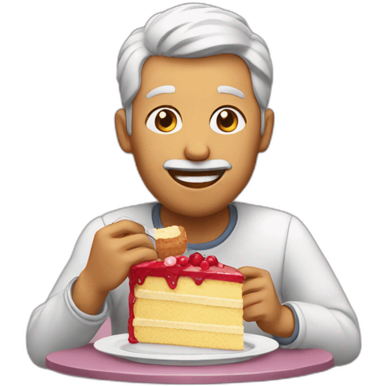 man eating cake emoji