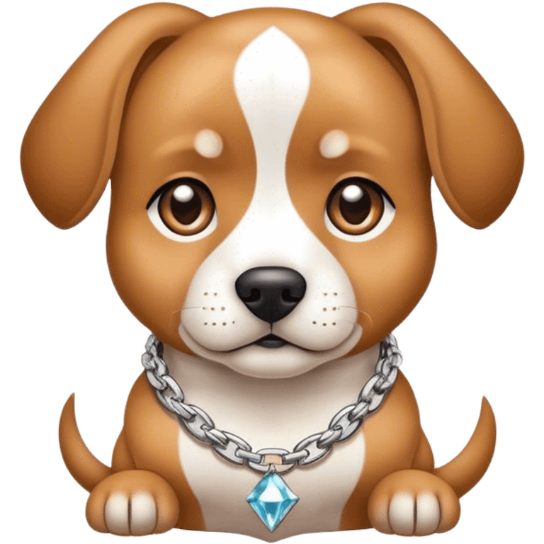 Dog with diamond chains emoji