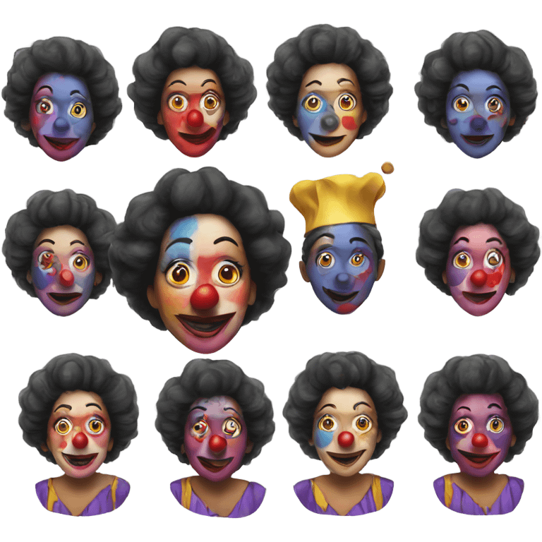 Clown woman emoji