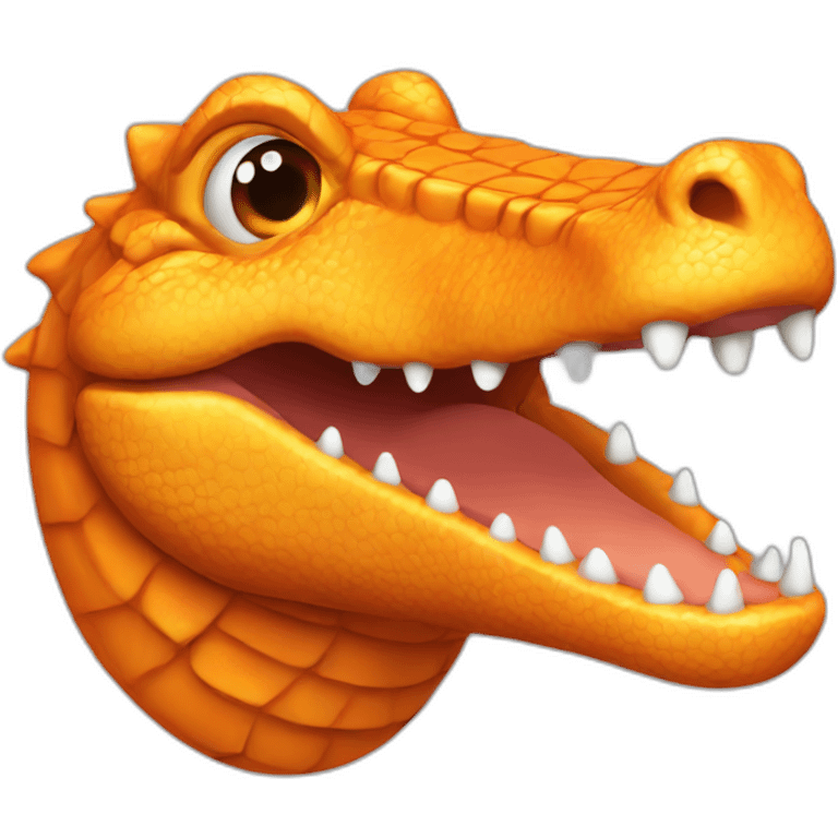 orange crocodile head emoji