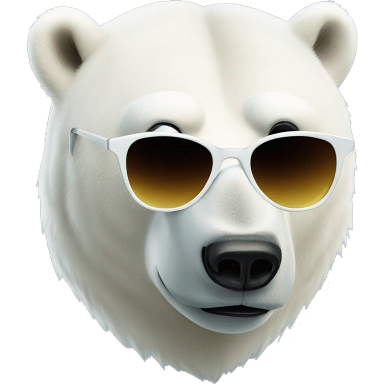 Polar bear in sunglasses emoji