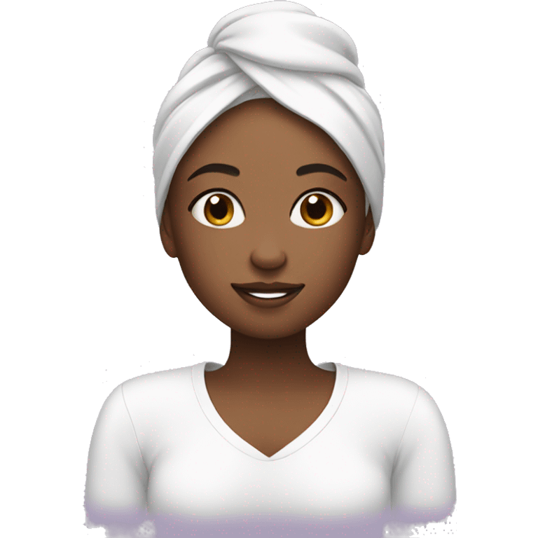 a girl doing her skincare emoji