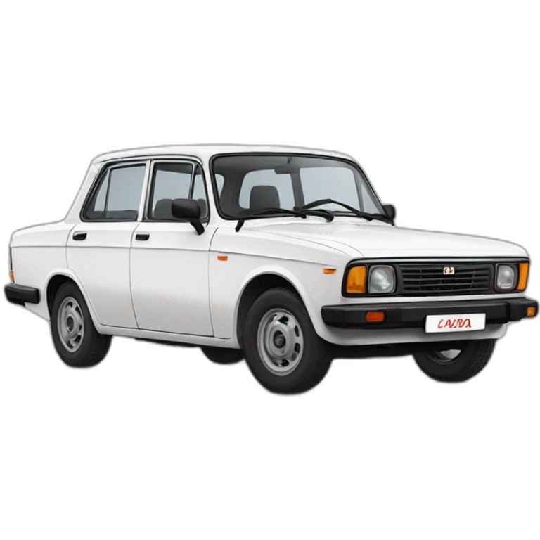 White lada 2106 ussr emoji