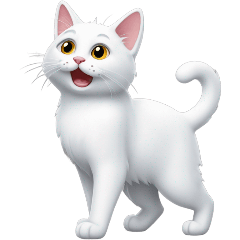 White standing cat (wenda from sprunki)  emoji